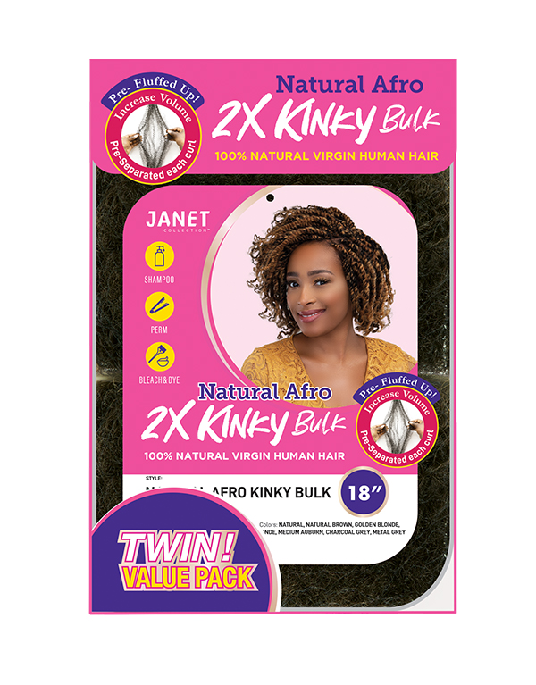 NATURAL AFRO KINKY BULK(TWIN) - Image 2