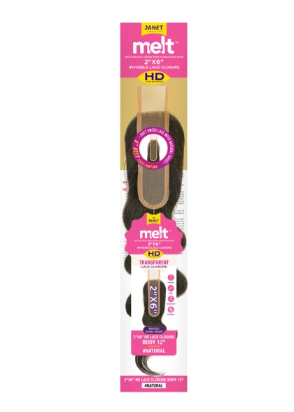 MELT™ 2X6 HD LACE CLOSURE BODY 12″