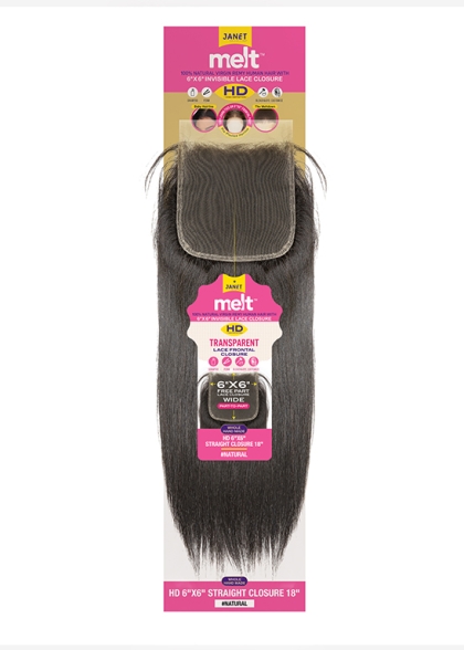 MELT™ 6X6 HD LACE CLOSURE STRAIGHT 18"