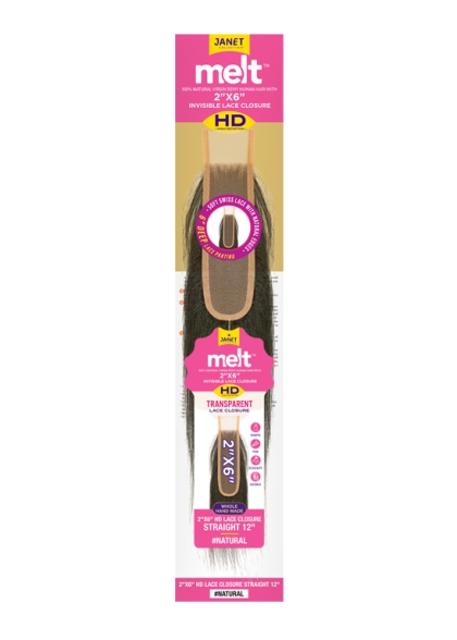 MELT™ 2X6 HD LACE CLOSURE STRAIGHT 12″