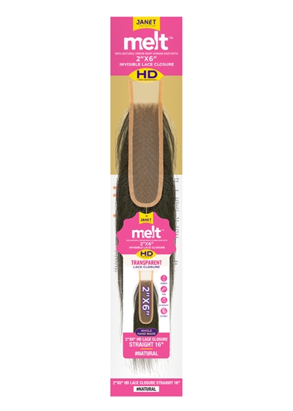 MELT™ 2X6 HD LACE CLOSURE STRAIGHT 16″