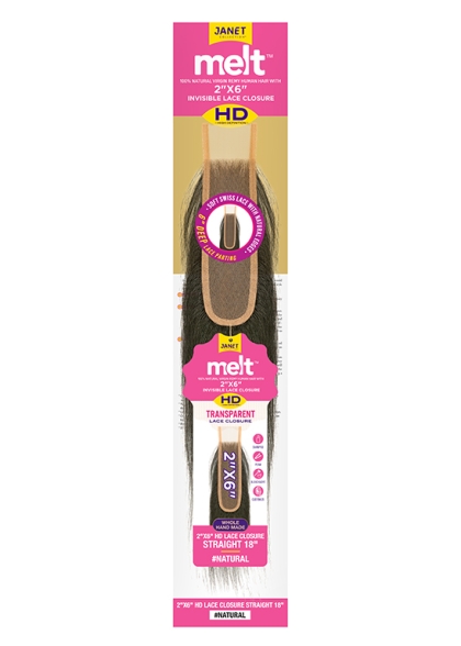 MELT™ 2X6 HD LACE CLOSURE STRAIGHT 18″