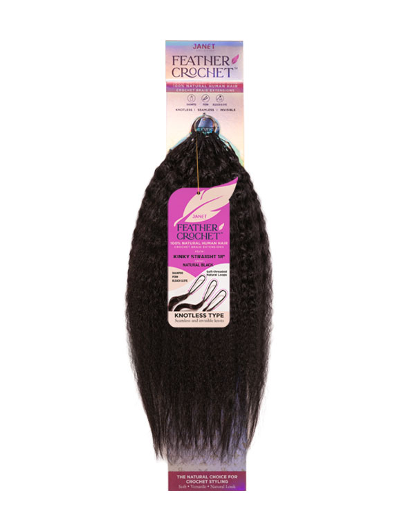 HH FEATHER CROCHET HAIR KINKY STRAIGHT 18" - Image 2