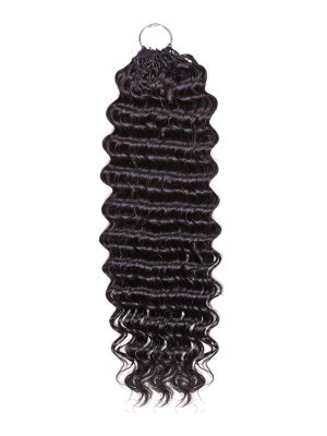 HUMAN HAIR FEATHER CROCHET HAIR DEEP WAVE - Image 2
