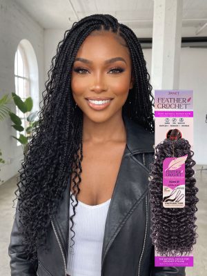 HUMAN HAIR FEATHER CROCHET HAIR WATER 18 INCH - Image 1
