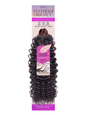 HUMAN HAIR FEATHER CROCHET HAIR WATER 18 INCH - Image 3