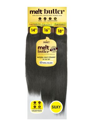 MELT BUTTER NATURAL SILKY STRAIGHT 3PCS - Image 3