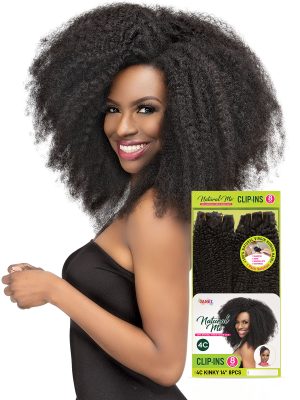 NATURAL ME 4C KINKY CLIP-INS 8PCS - Image 1