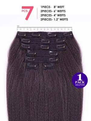 REMY ILLUSION CLIP-INS 7PCS KINKY STRAIGHT - Image 4