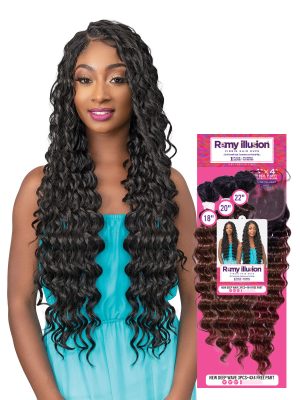 REMY ILLUSION NEW DEEP WAVE 3PCS + 4X4 FREE PART - Image 1
